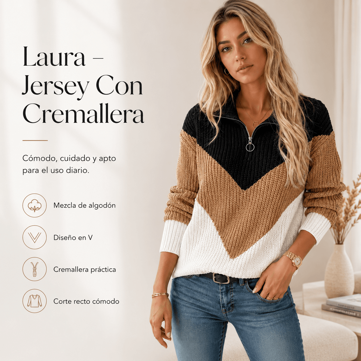 Laura – Jersey Con Cremallera