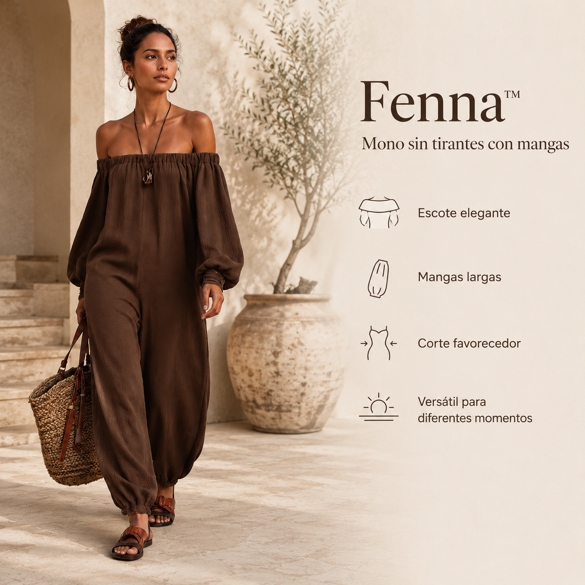 Fenna™ | Mono sin tirantes con mangas