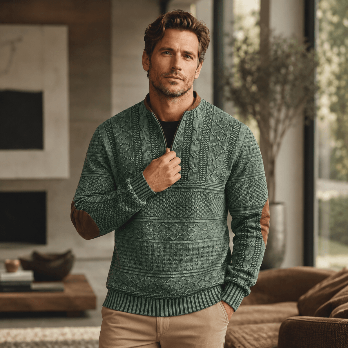 Miguel | Jersey de punto con detalle de cremallera.