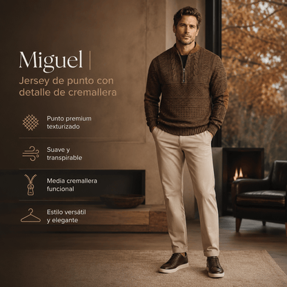 Miguel | Jersey de punto con detalle de cremallera.