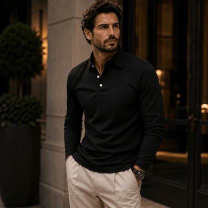 Enne | Polo De Manga Larga De Lujo Para Hombre