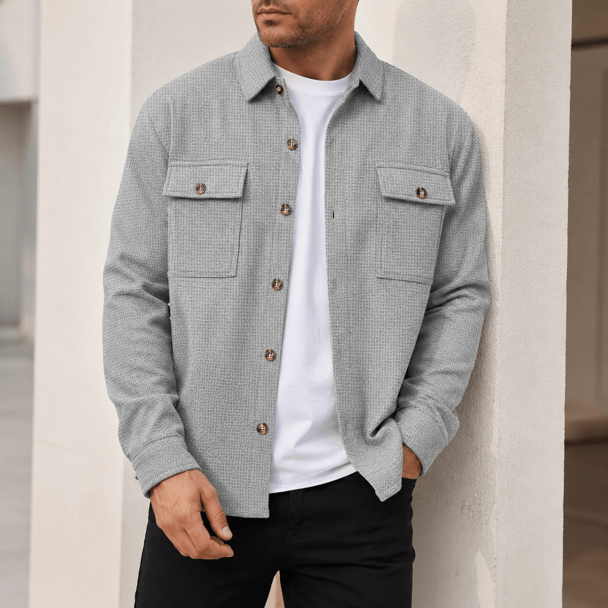 SveaKurd – Camisa de hombre en pana suave
