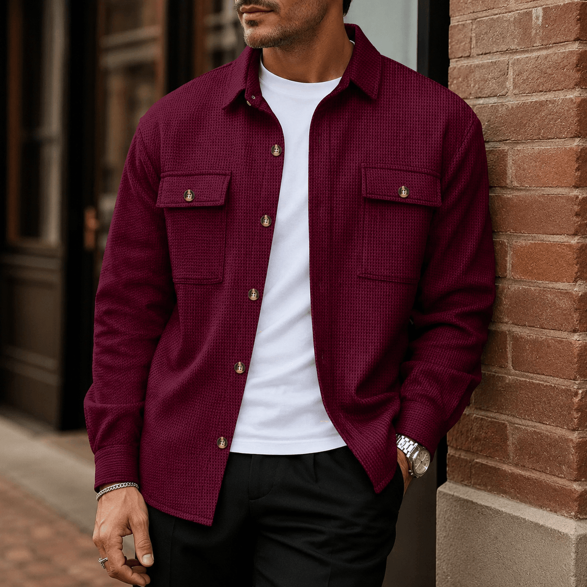 SveaKurd – Camisa de hombre en pana suave